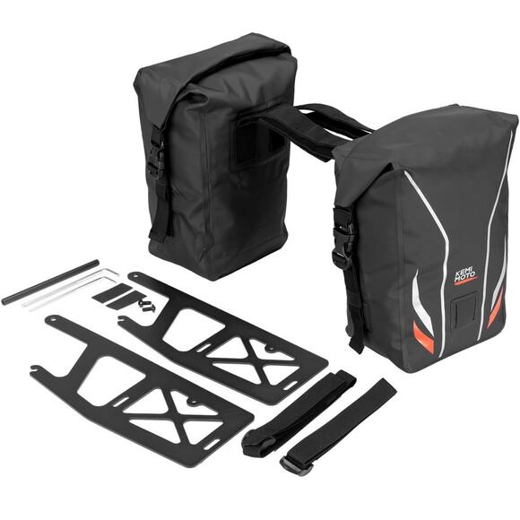 Motorcycle Saddlebags 12L Waterproof Panniers Sur-Ron Light Bee X S X160 X260 - Picture 1 of 8